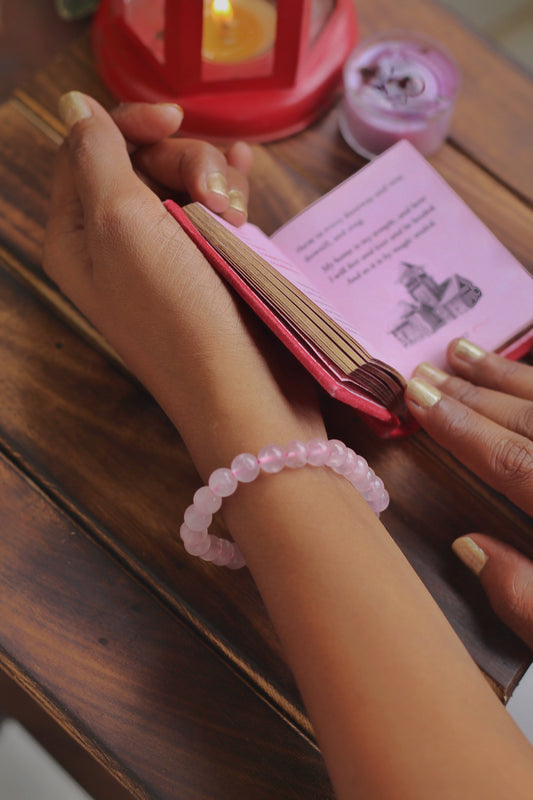 Rose Quartz Bead Bracelet | Stone Of Love & Self Crystal Stones