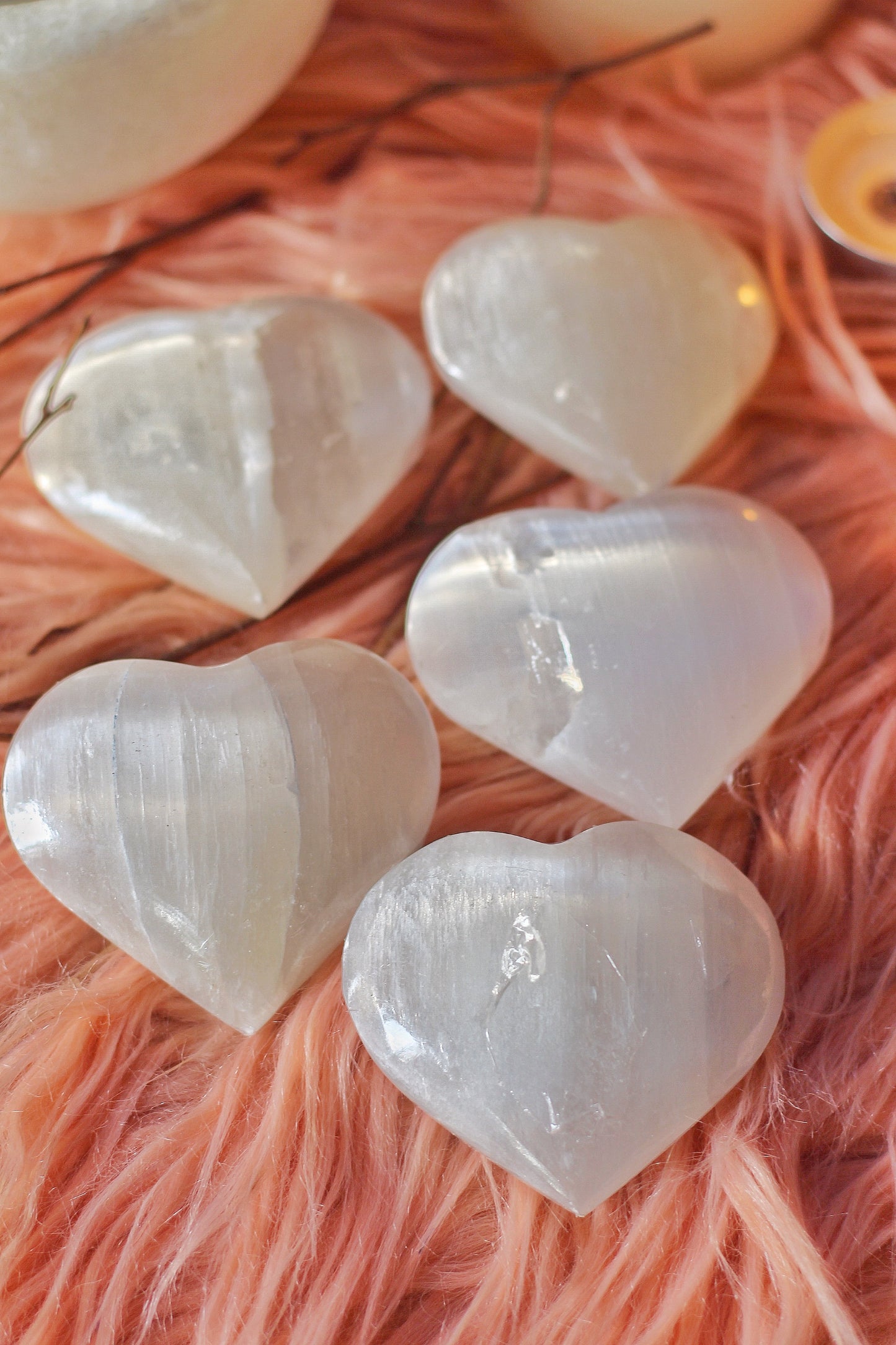 Selenite Heart | Stone For Spiritual Work & Cleansing - 1 Piece Crystal