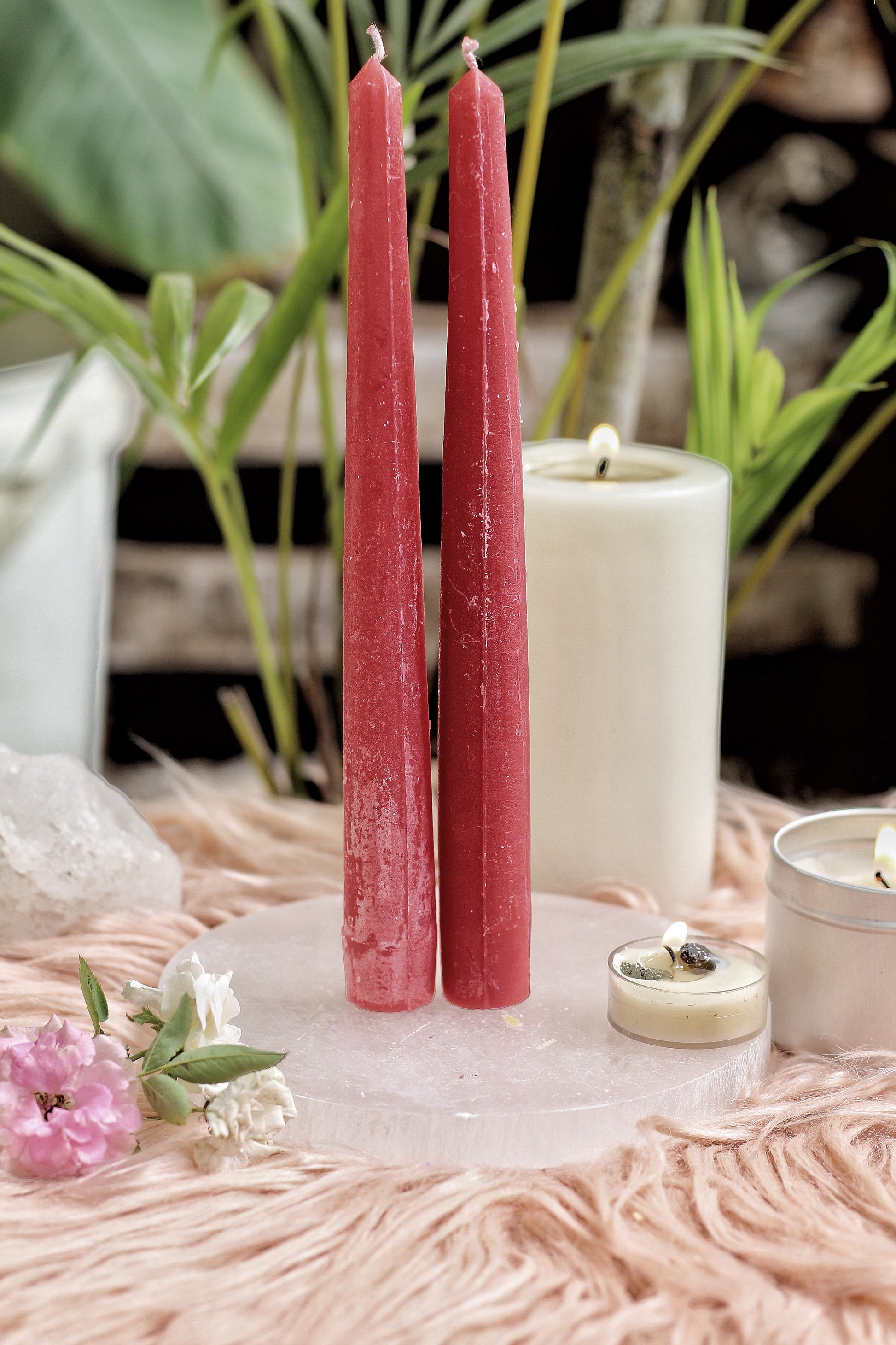 Red Taper Candle - Set Of 5