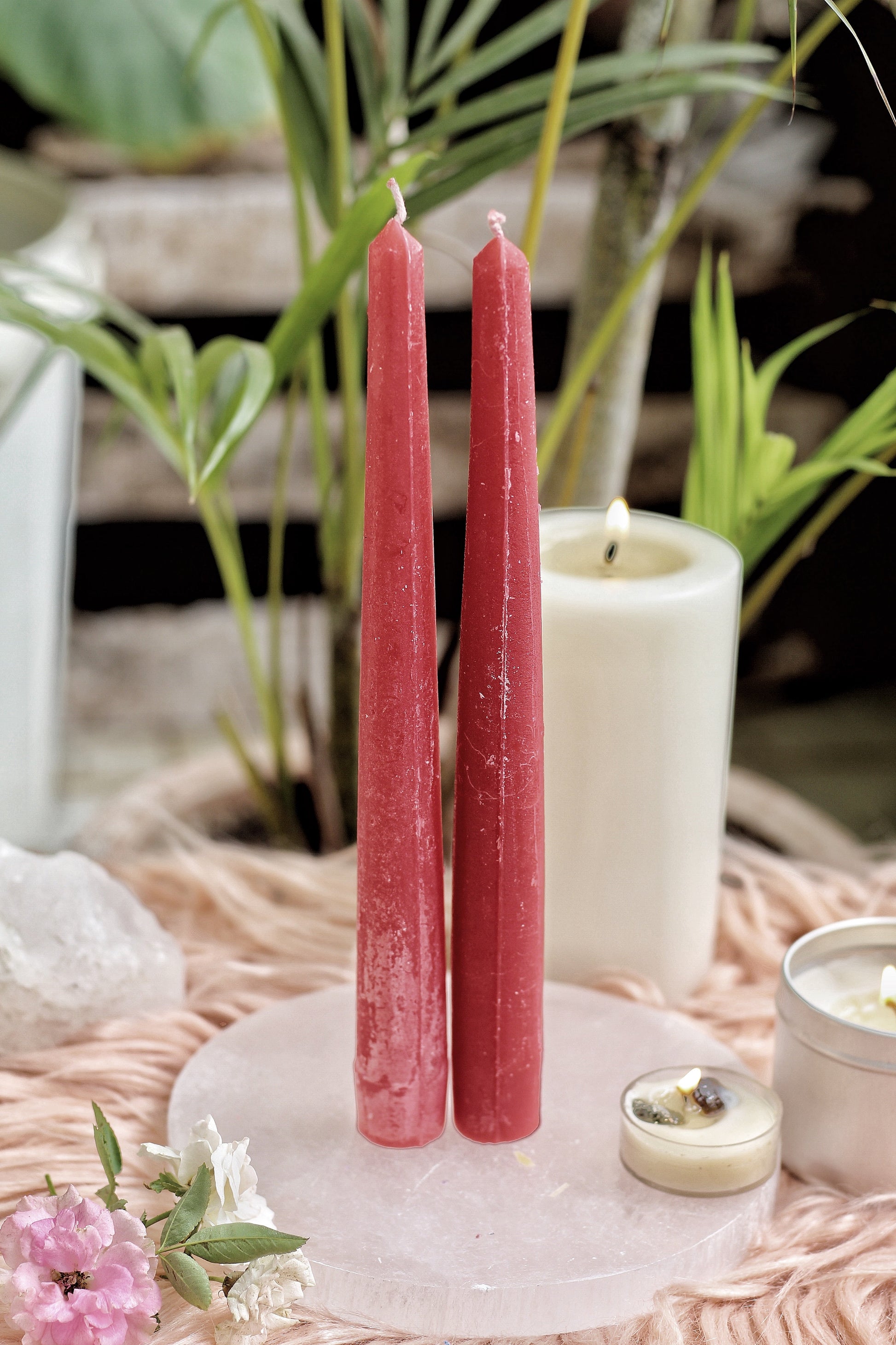 Red Taper Candle - Set Of 5
