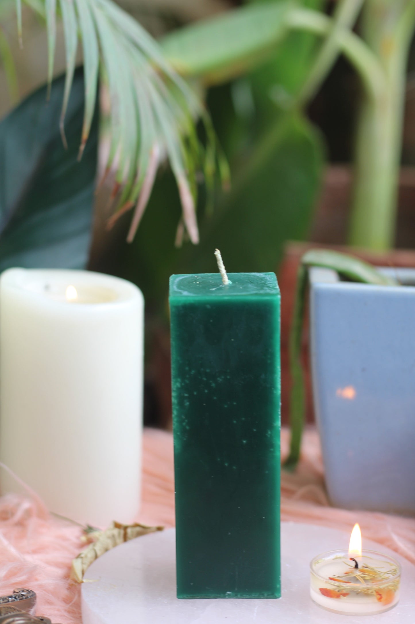 Green Pillar Candle | For Spellwork