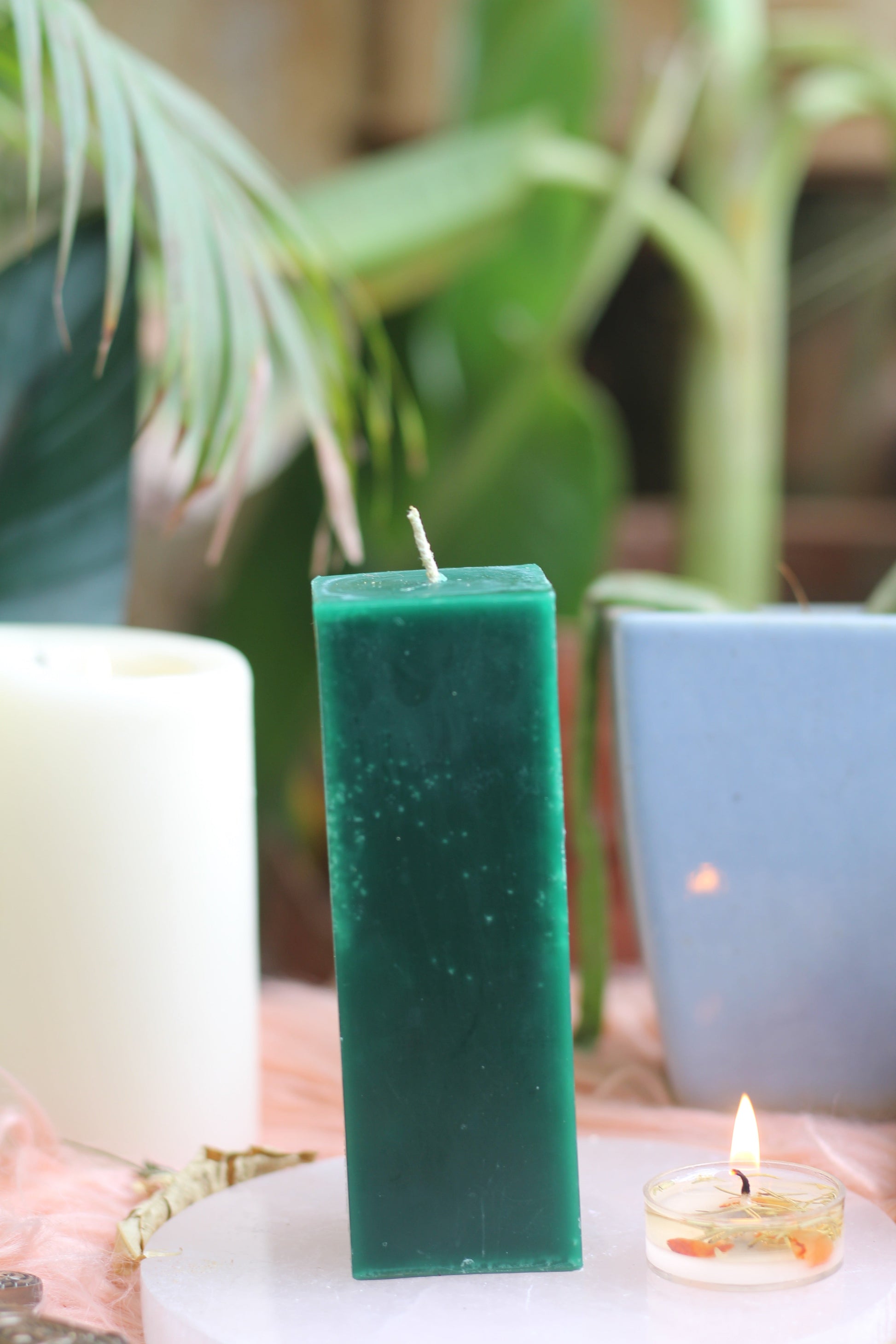 Green Pillar Candle | For Spellwork