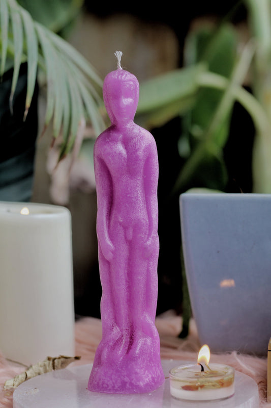 Pink Male Figurine Candle