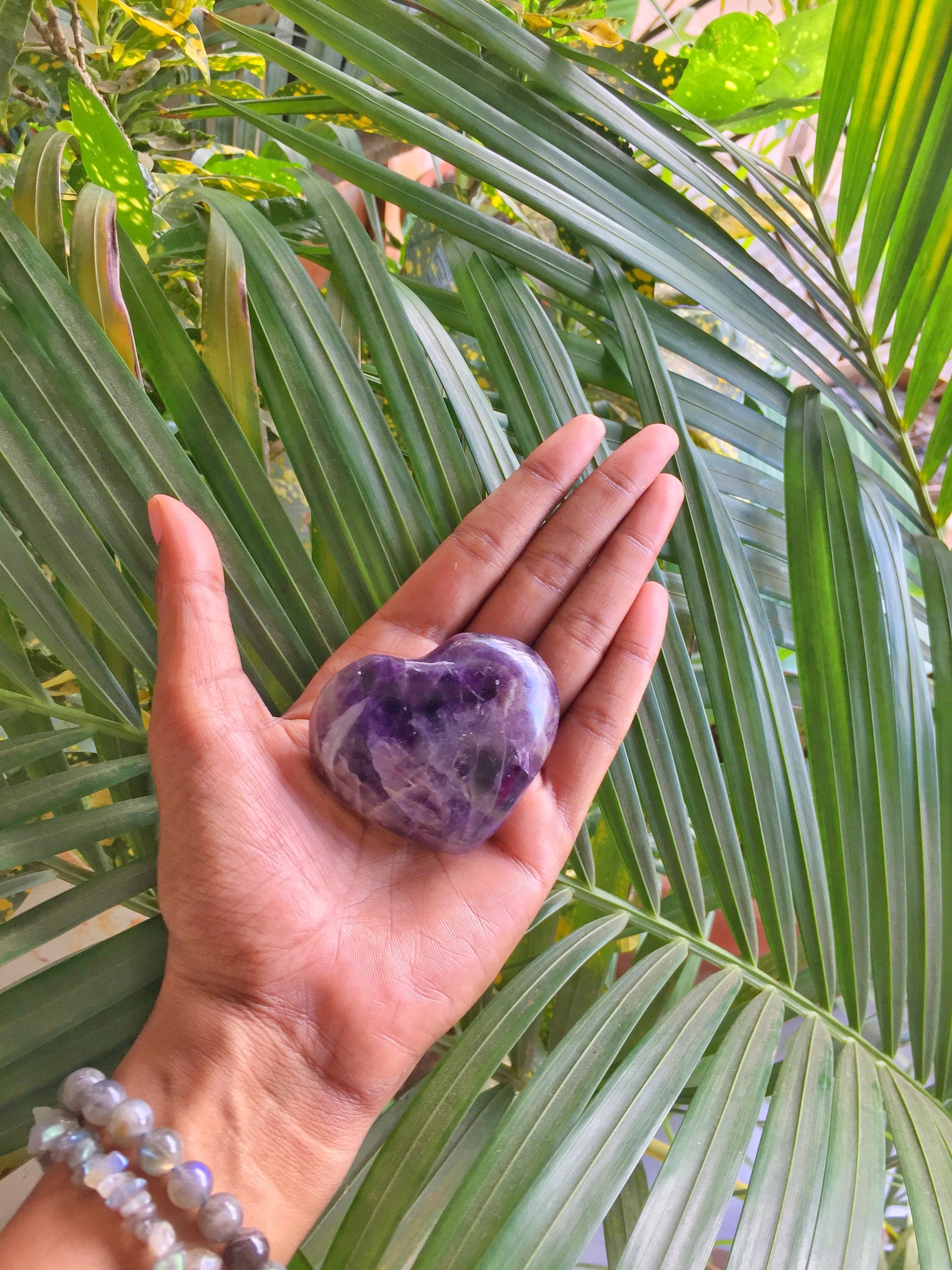 Amethyst Heart | Helps Activating Third Eye & Psychic Abilities Crystal Stones