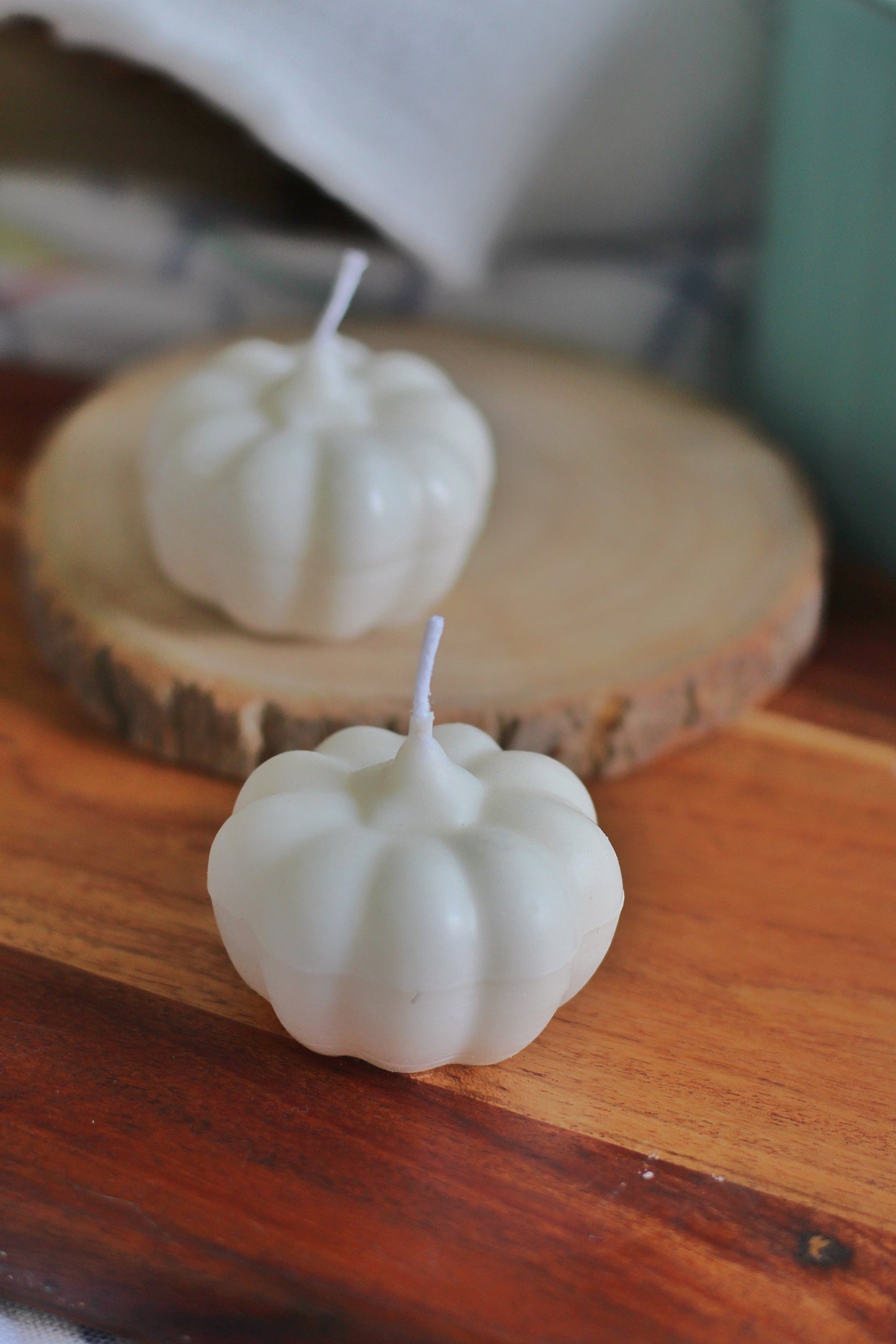 Mini Pumpkin Candle | White Soy Candle
