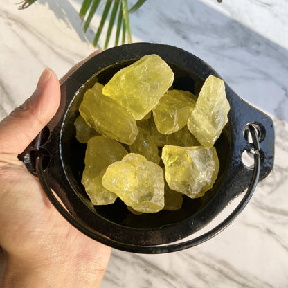 Lemon Quartz Raw Stone | Reduce Distraction And Improves Concentration Crystal & Stones