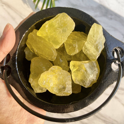Lemon Quartz Raw Stone | Reduce Distraction And Improves Concentration Crystal & Stones