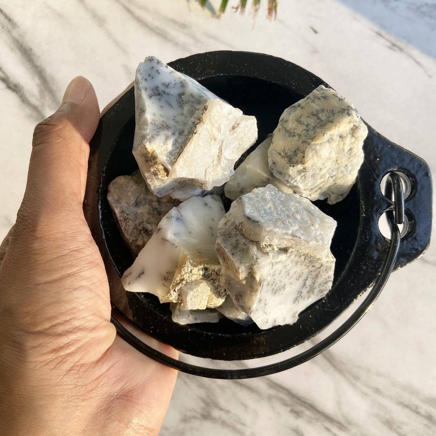 Dendritic Opal Raw Stone | Spiritual Growth Crystal & Stones