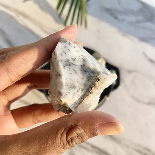 Dendritic Opal Raw Stone | Spiritual Growth Crystal & Stones