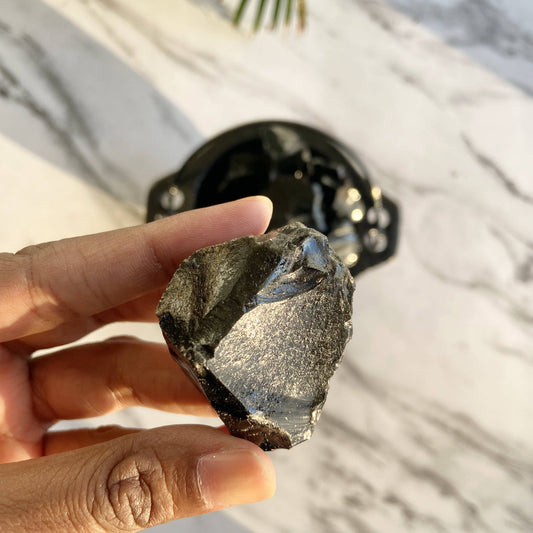 Black Obsidian Raw Stone | Removes Blockages & Provides Great Protection Crystals Stones