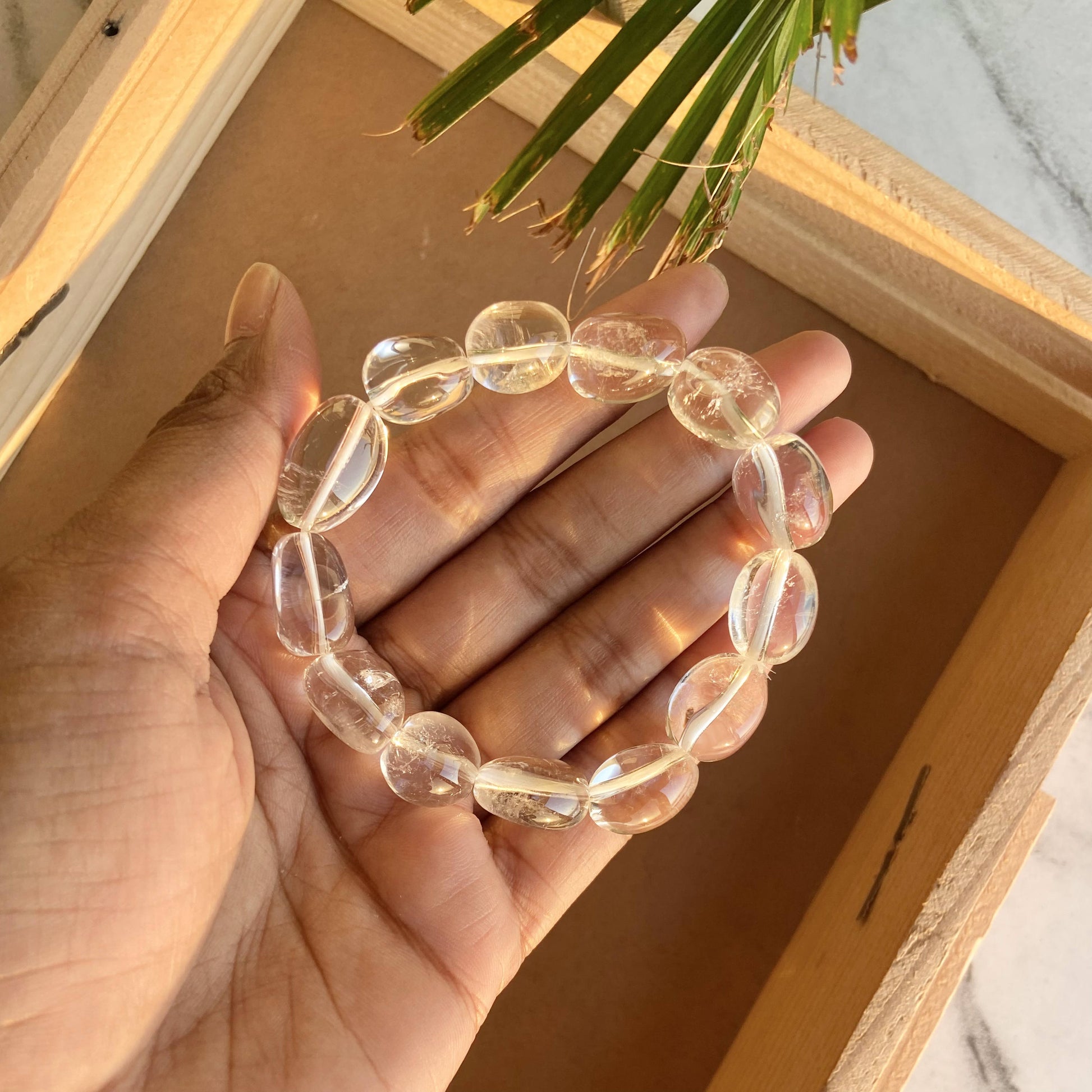 Clear Quartz Tumble Bracelet Crystal & Stones