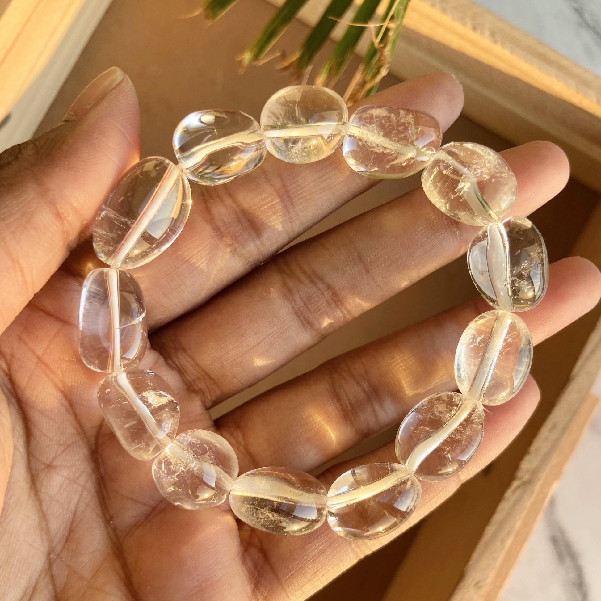Clear Quartz Tumble Bracelet Crystal & Stones