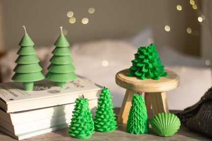 Green Tree Candle Combo  |  Set of 7 Candles