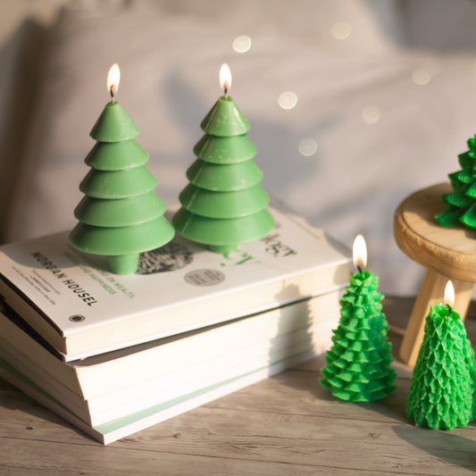 Green Tree Candle Combo  |  Set of 7 Candles