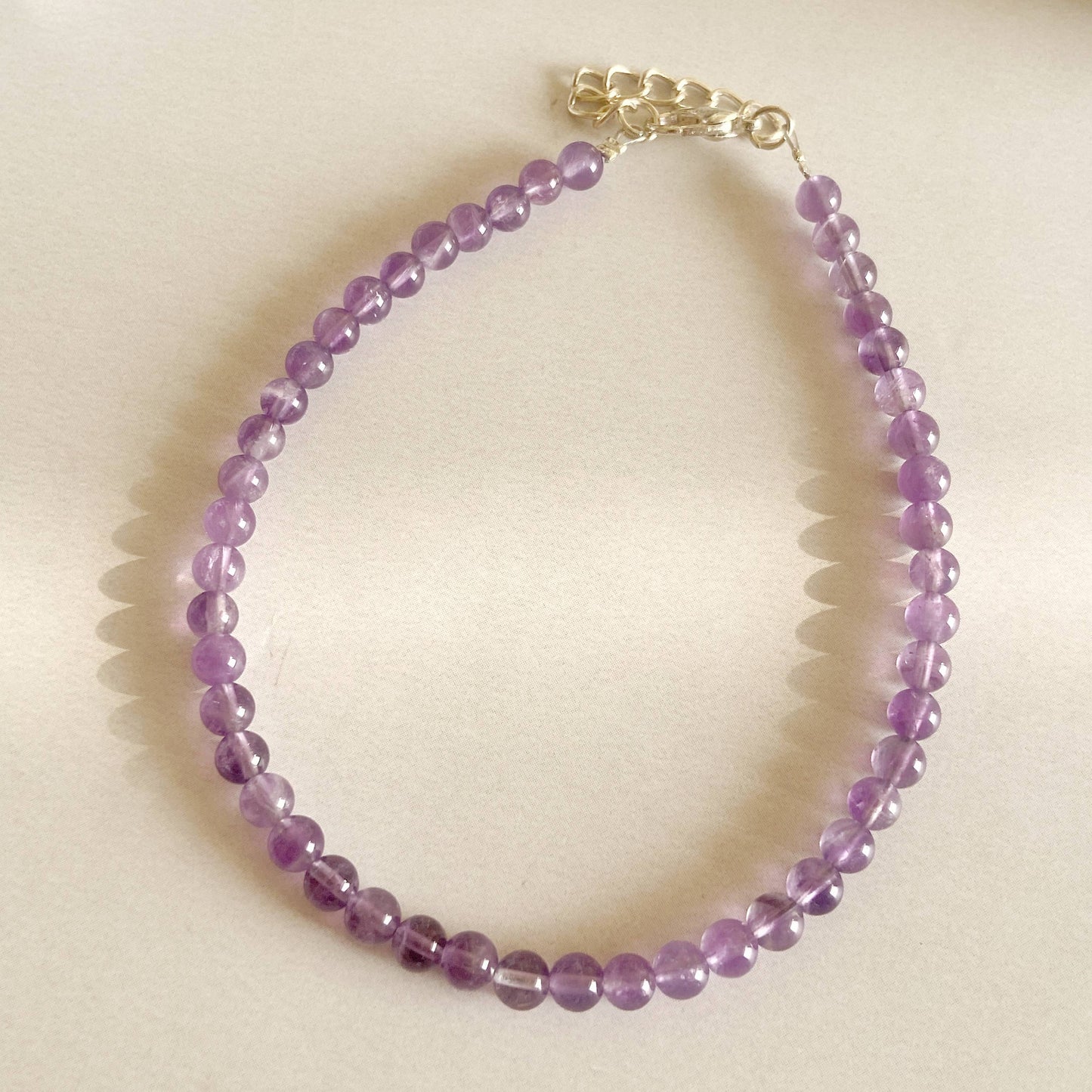 Amethyst Mini Bead Anklet - 4Mm | Helps Activating Third Eye & Psychic Abilities Crystal Stones