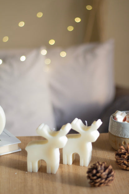 Deer White Scented Soy Candle | Set of 2
