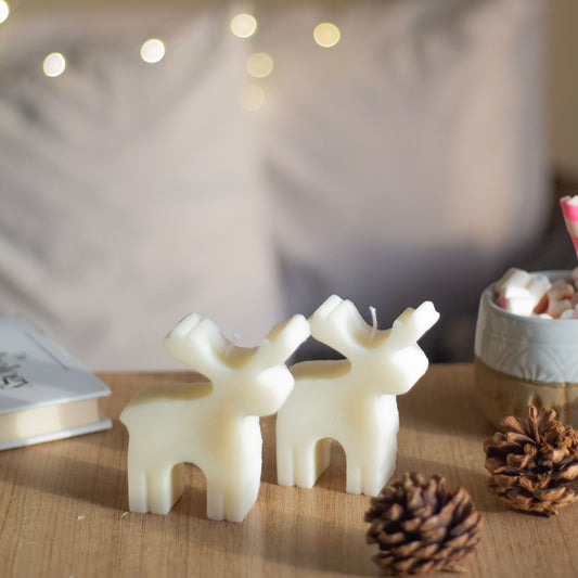 Deer White Scented Soy Candle | Set of 2