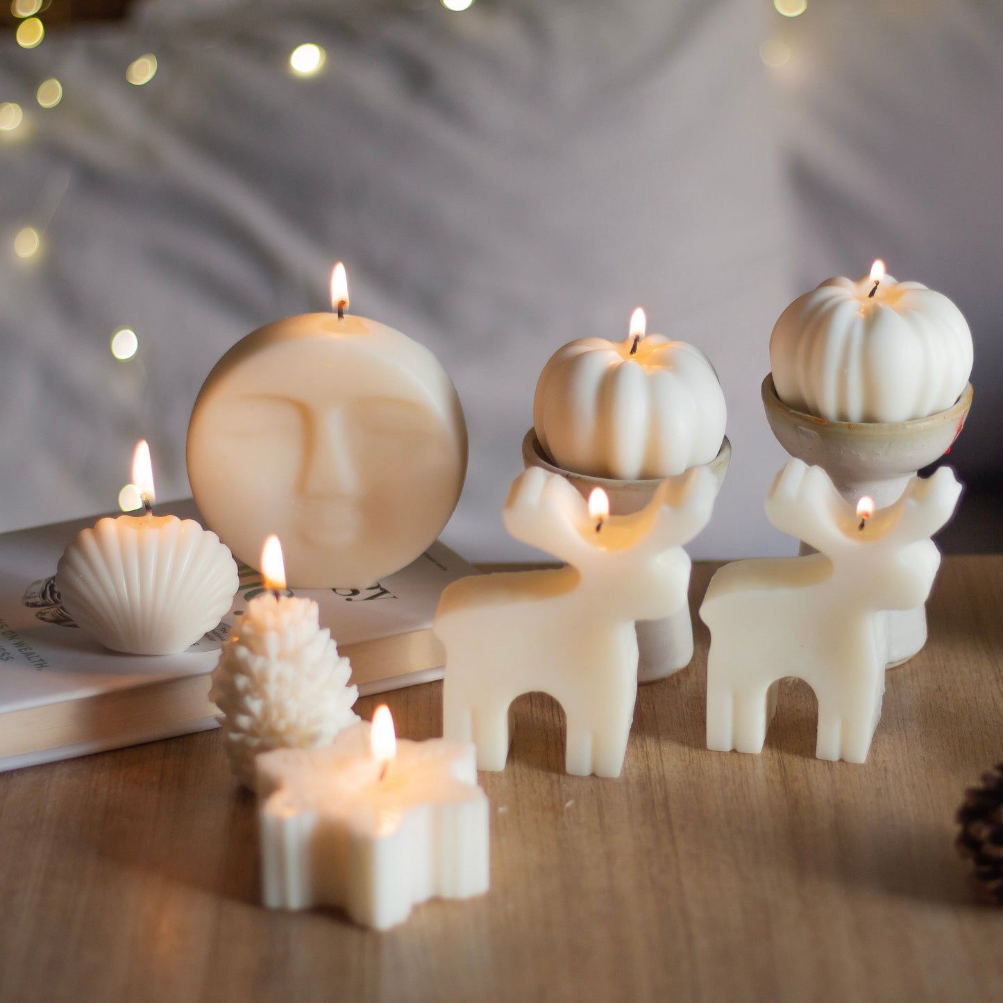 Deer & Pumpkin Candle Combo No 3 | Set of 8 Candles | Soy Candle