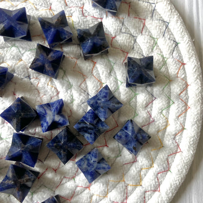 Sodalite Merkaba Crystal Carving - Pack of 2  | Communication & Expression