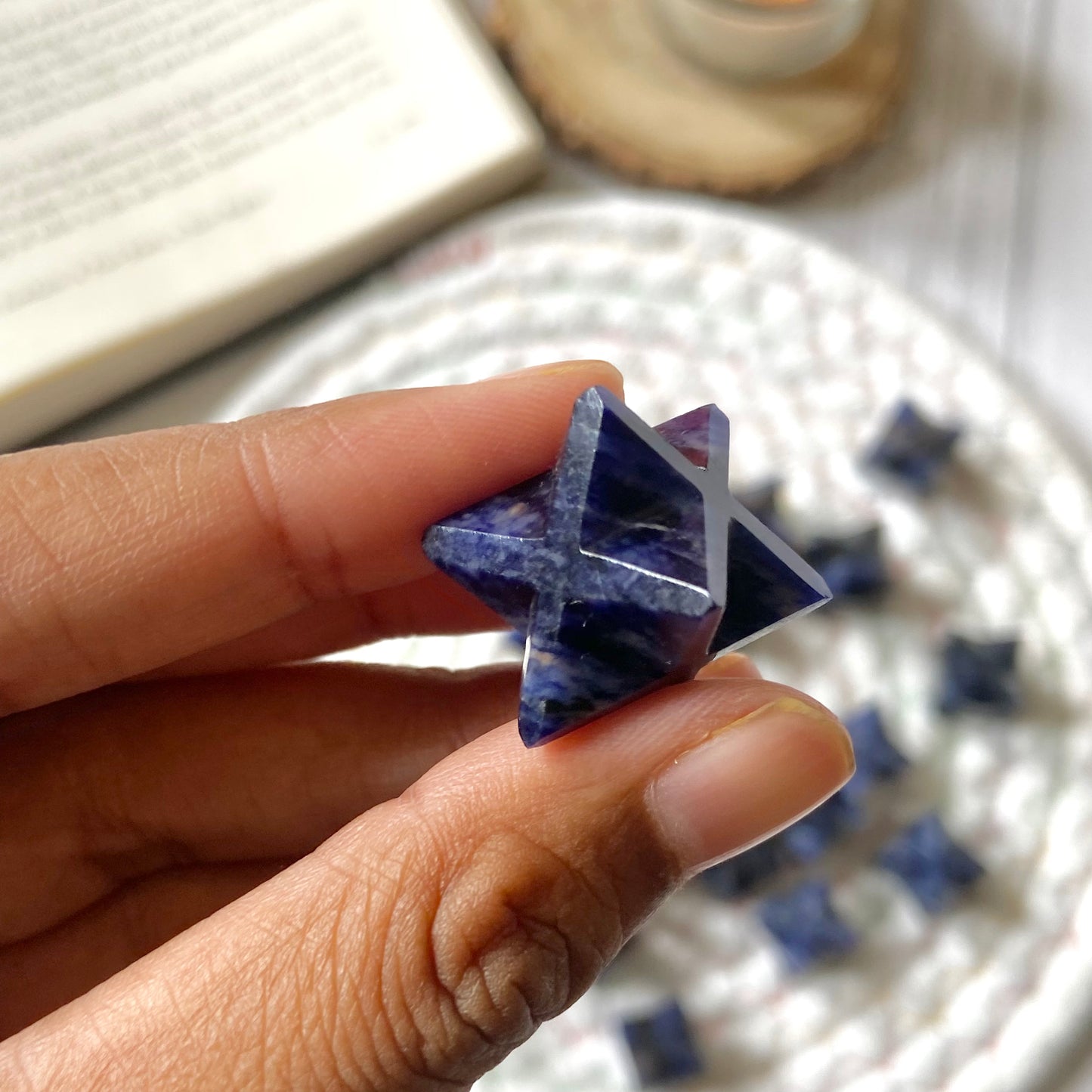 Sodalite Merkaba Crystal Carving - Pack of 2  | Communication & Expression