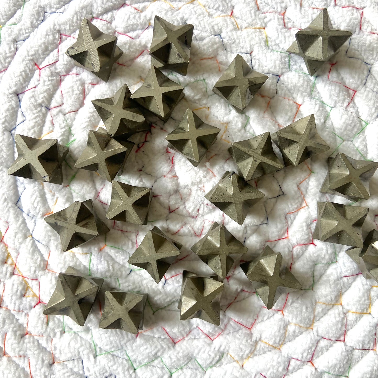 Pyrite Merkaba Crystal Carving - Pack of 2 | Stone for financial abundance