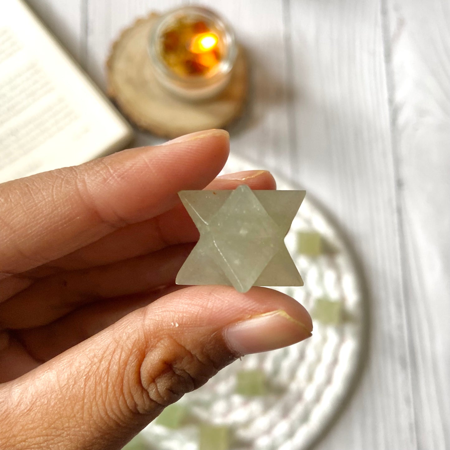 Green Aventurine Merkaba Carving - Pack of 2 | Stone of Abundance & Prosperity