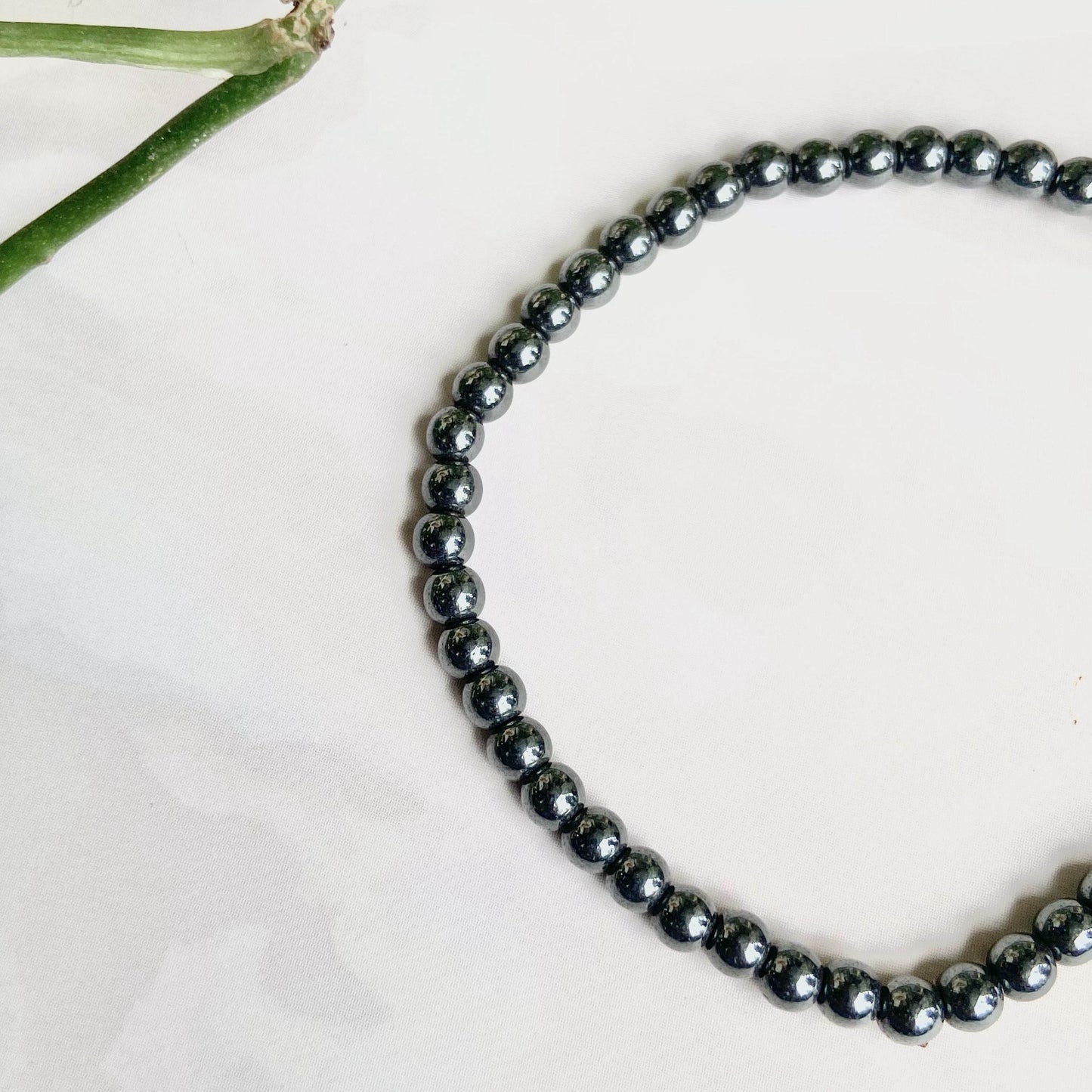 Hematite Bead Bracelet - 4Mm | Protection & Grounding Crystal Stones