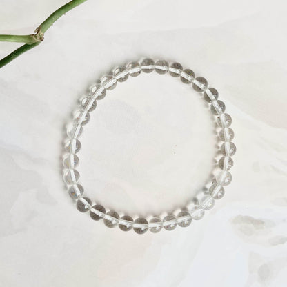 Clear Quartz Beads Bracelet - 6Mm | Master Healing Crystal & Stones