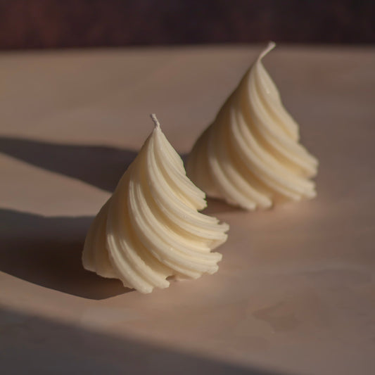 White  Tree Decorative Candle | Set of 2