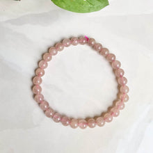 Load image into Gallery viewer, Strawberry Quartz Bead Bracelet - 6mm | Helps with Feeling of Stress, Depression &amp; worry