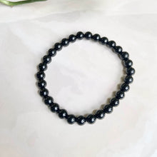 Load image into Gallery viewer, Black Tourmaline Bead Bracelet - 6mm | Stone of Protection