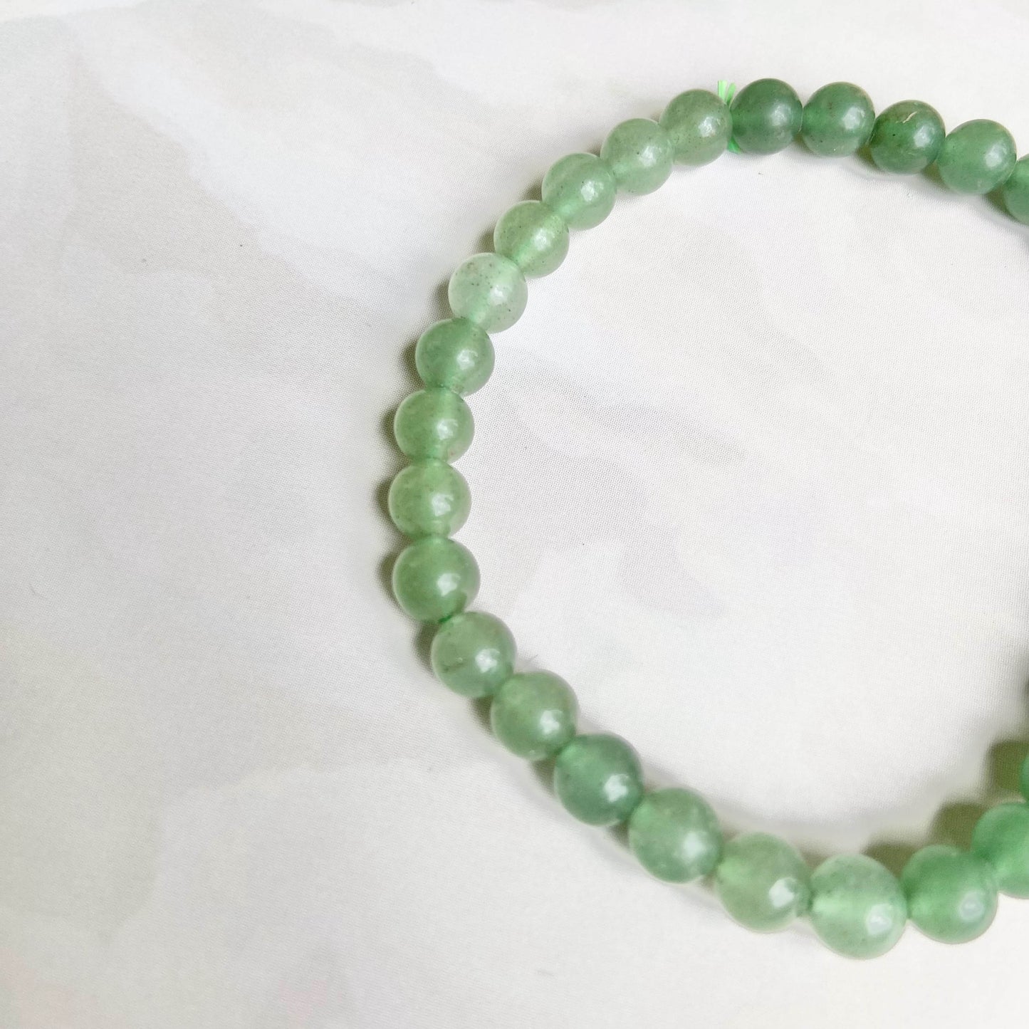 Green Aventurine Bead Bracelet - 6Mm | Stone Of Abundance & Prosperity Crystal Stones