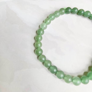 Green Aventurine Bead Bracelet - 6mm | Stone of Abundance & Prosperity