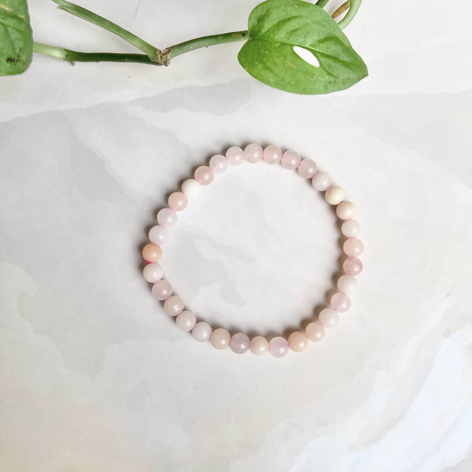 Pink Aventurine Bead Bracelet - 6Mm | Helps Ease Anxiety And Balance Heart Chakra Crystal & Stones
