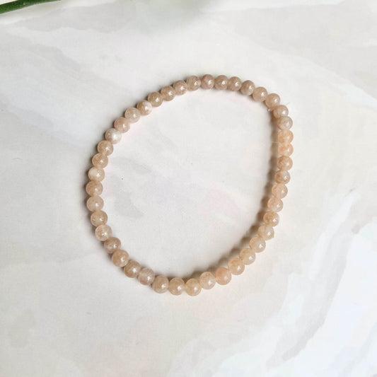 Sunstone Bead Bracelet - 4Mm | Stone Of Stability & Personal Strength Crystal Stones
