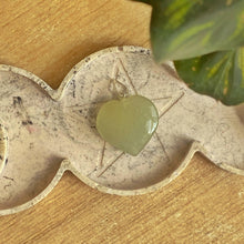 Load image into Gallery viewer, Green Aventurine Heart Pendant with Black Cord