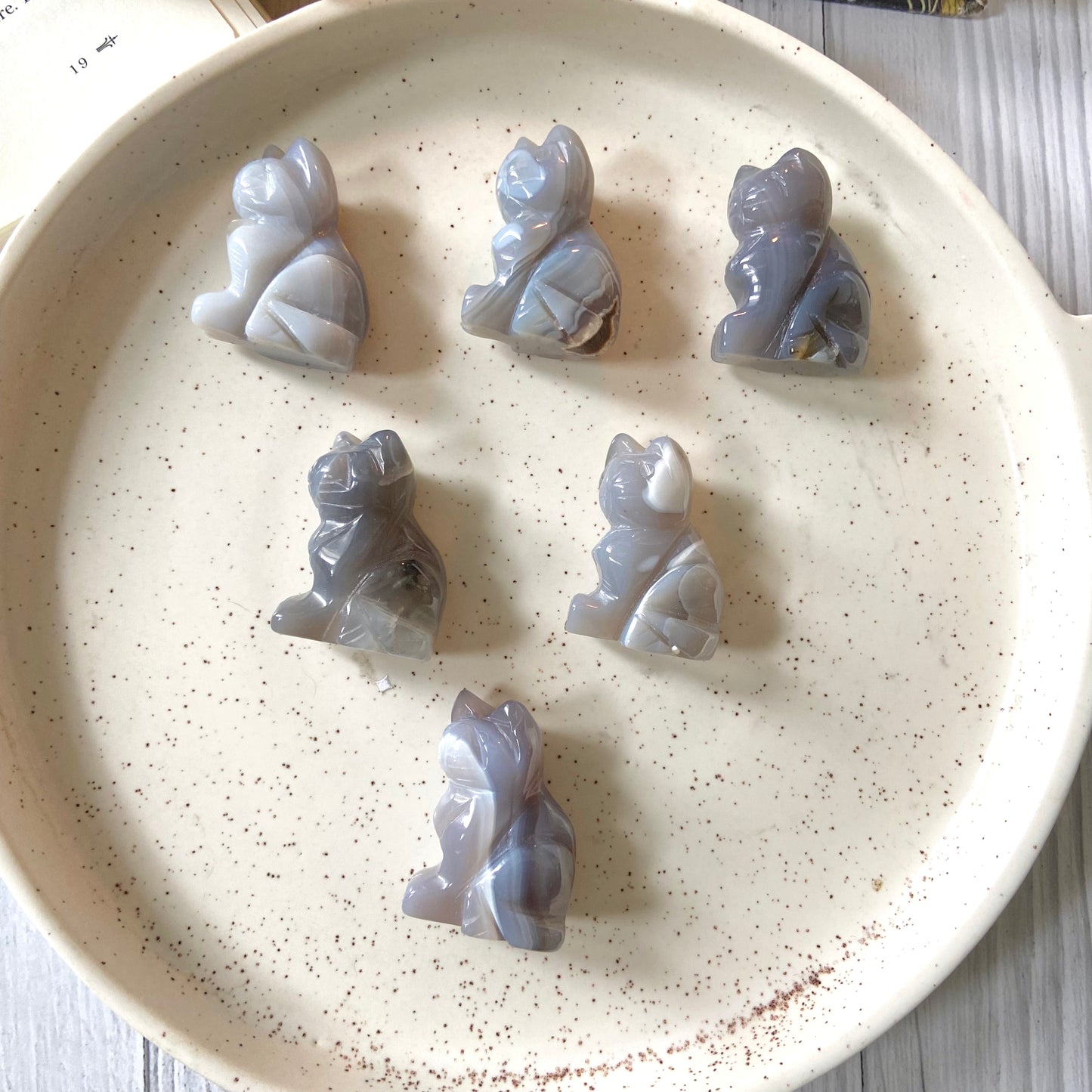 Angelite Cat Crystal Carving | Stone to Connect with Spirit Guides