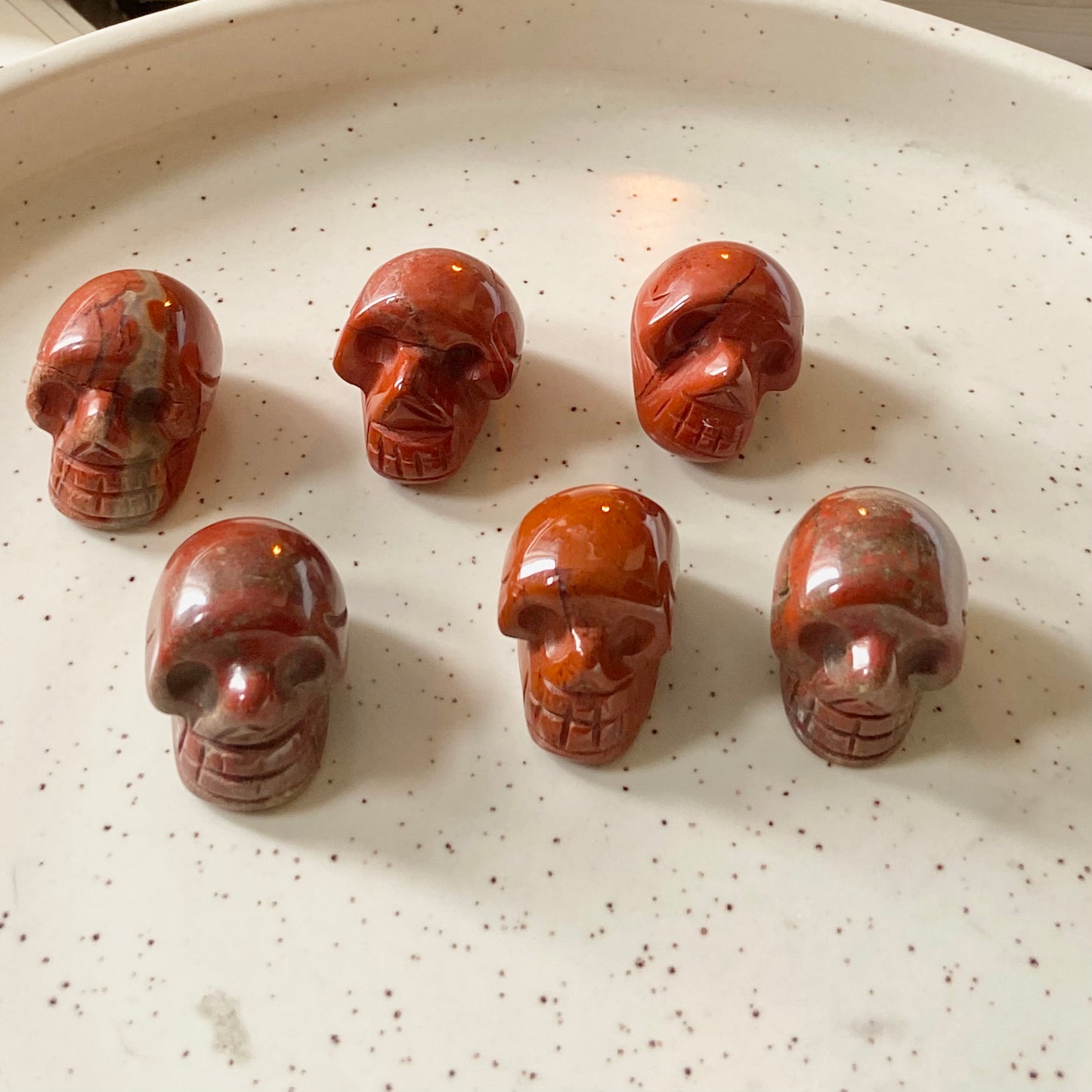 Red Jasper mini Skull Carving | Grounding & Restoring Balance