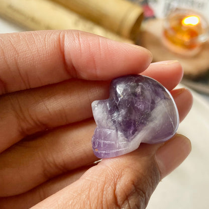 Amethyst Skull Crystal Carving | Helps activating Third Eye & Psychic abilities