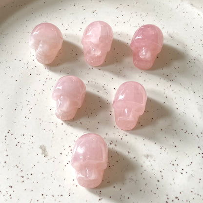 Rose Quartz Skull Crystal Carving | Stone of Love & Self Love