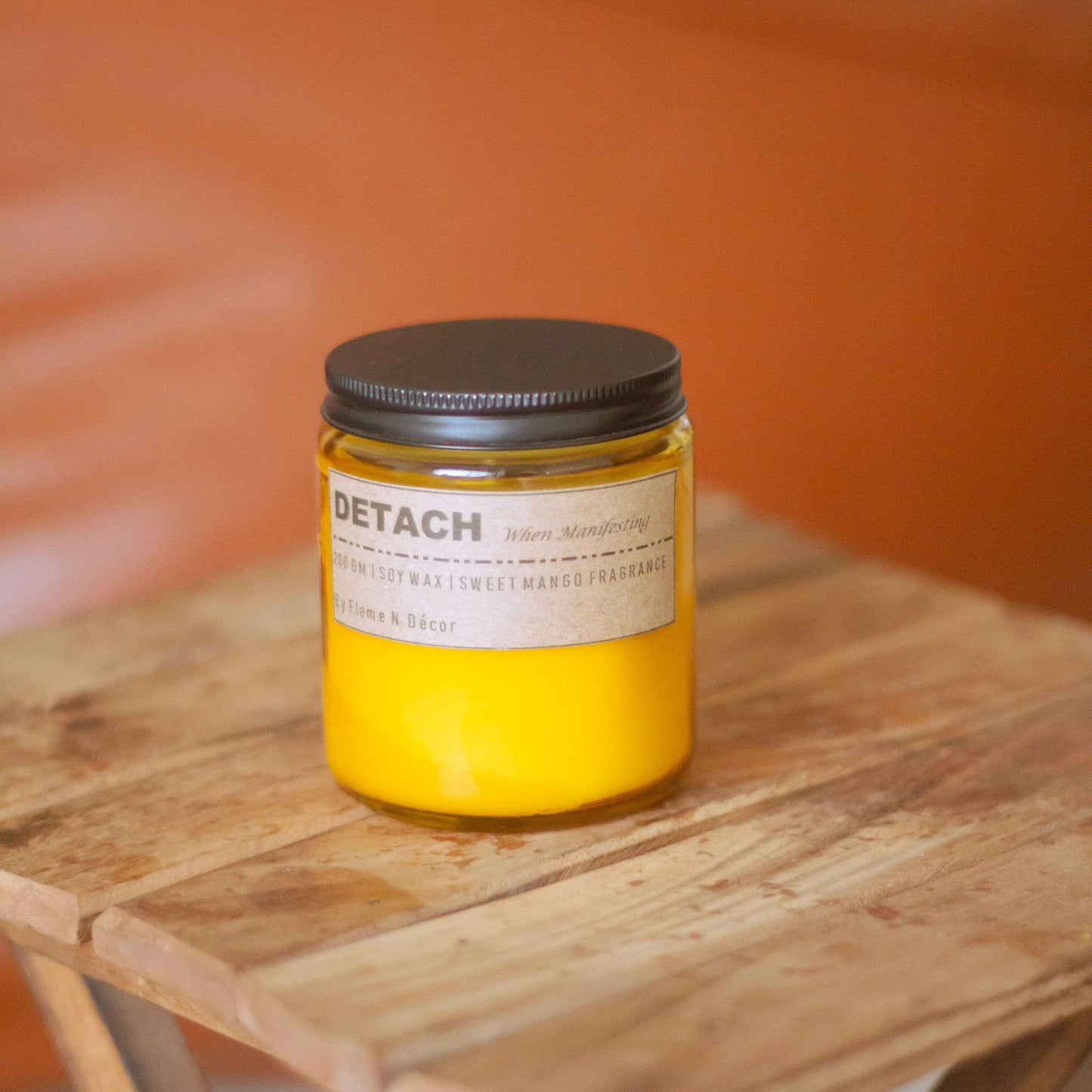 Detach when Manifesting Scented Soy Candle | 200 Gm | Sweet Mango