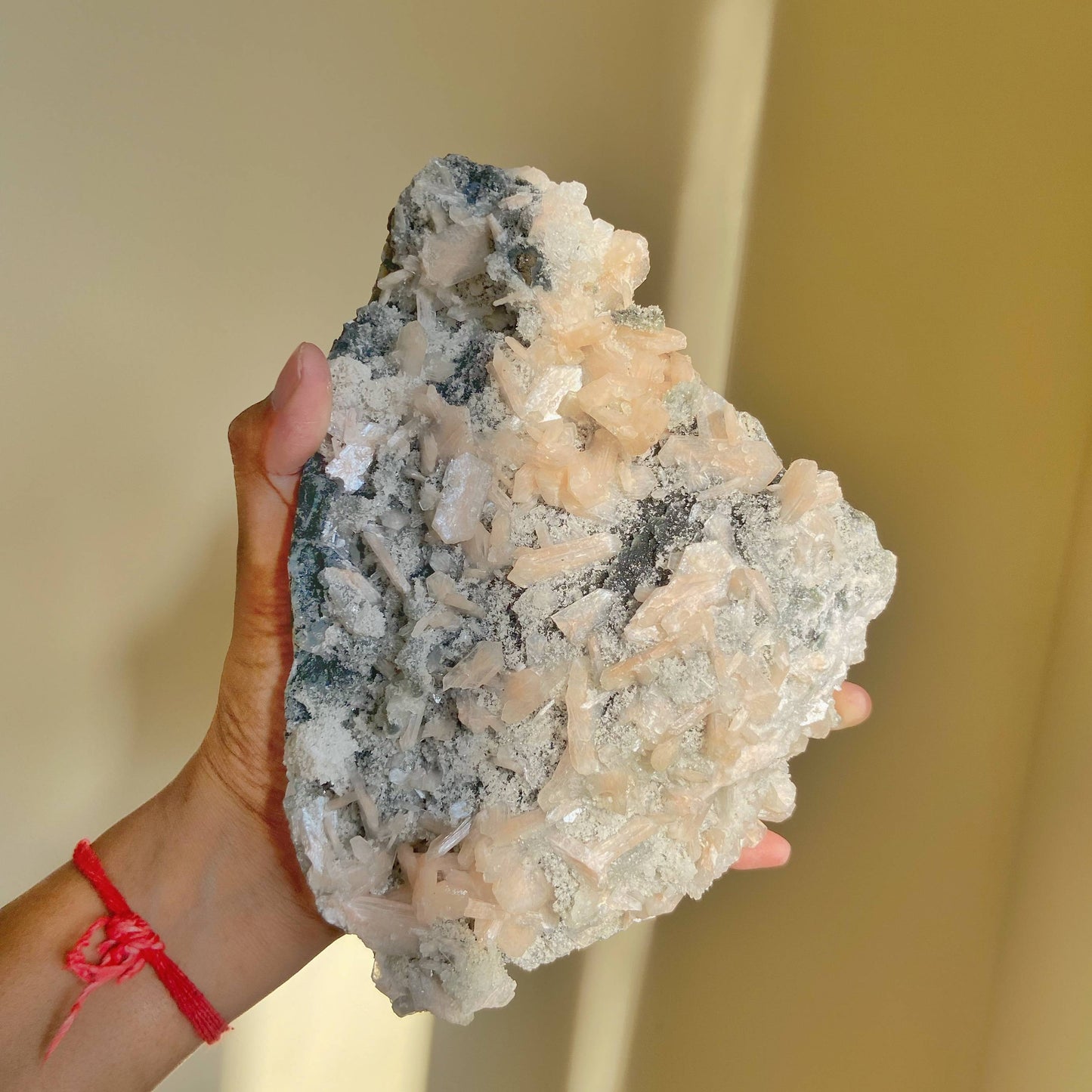 Apophyllite With Stilbite & Chalecodony - 1420 Gm Crystal Stones