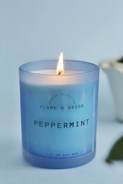 Peppermint Essential Oil infused Soy Candle