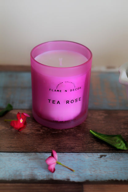 Pink Frost Glass Jar candle | Soy Candle