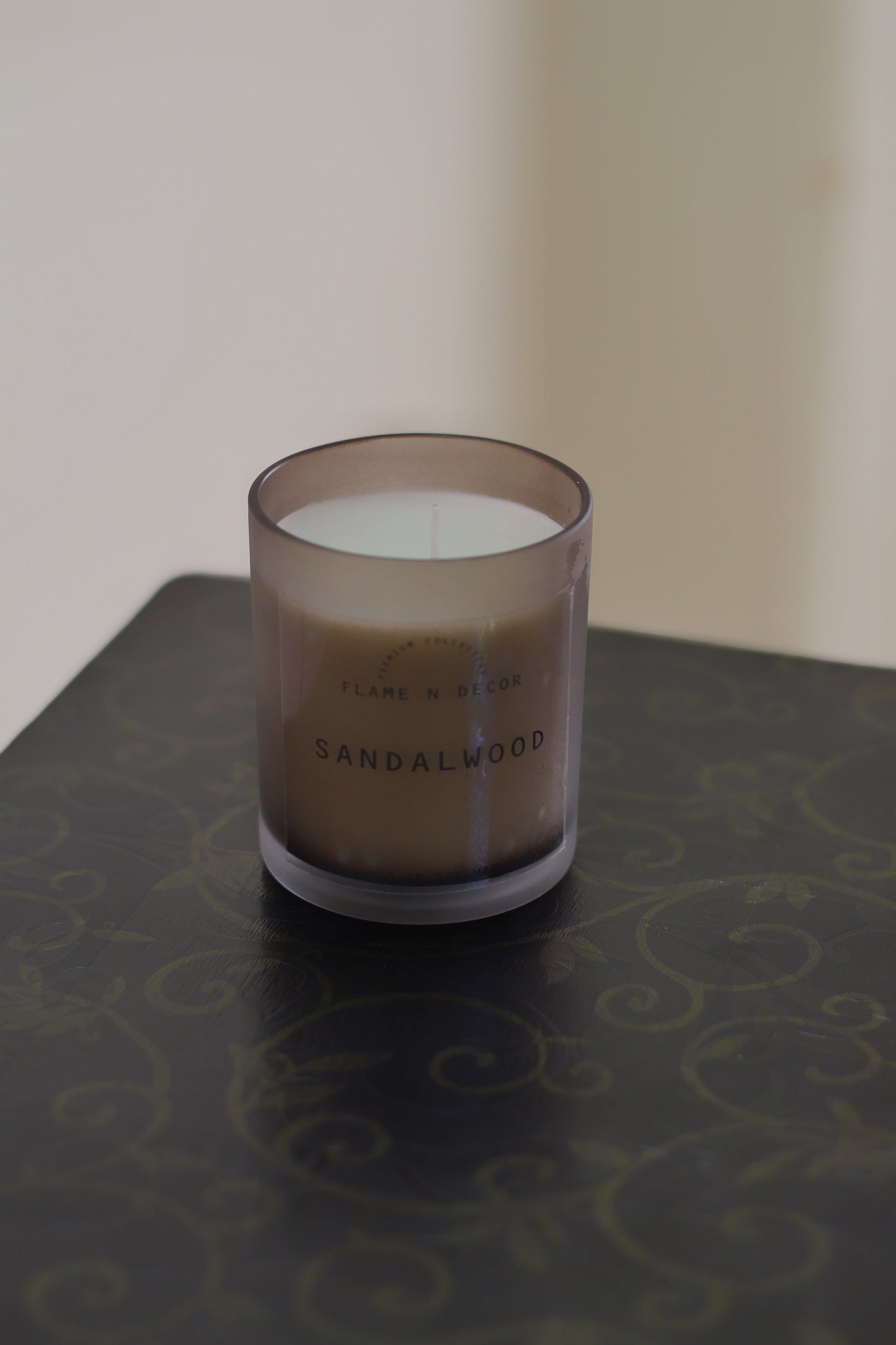Brown frost glass Jar | Soy Candle