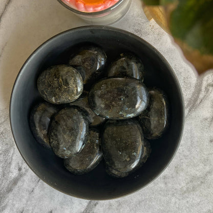 Larvikite Palm Stone | Emotional Healing & Inner Peace Crystal Stones