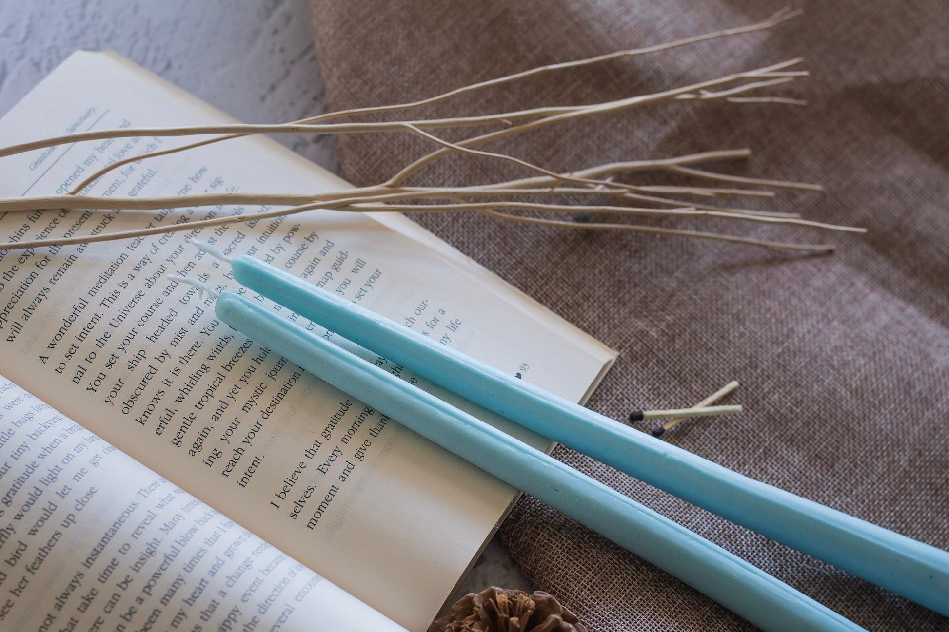 Extra Long Pastel Blue Taper - Set Of 2 | Soy Wax Candles