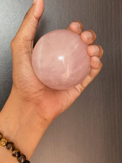 Rose Quartz Sphere Crystal & Stones