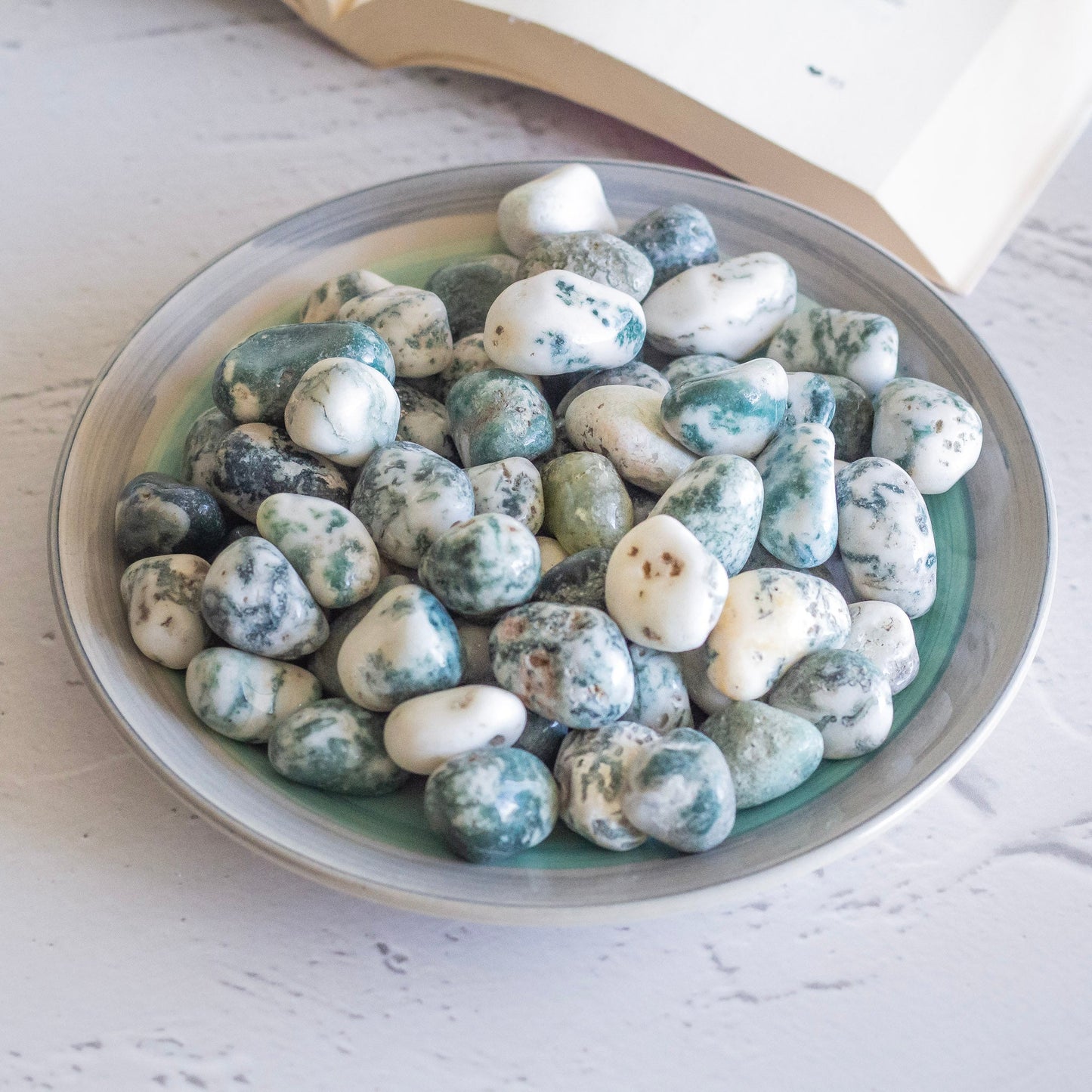 Tree Agate Tumble | Financial Abundance & Balances Yin Yang Crystal Stones