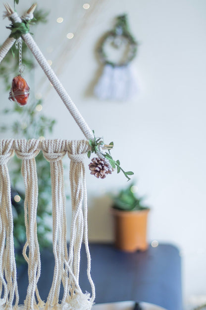 Unique Wall Hanging with Raw Orange Carnelian